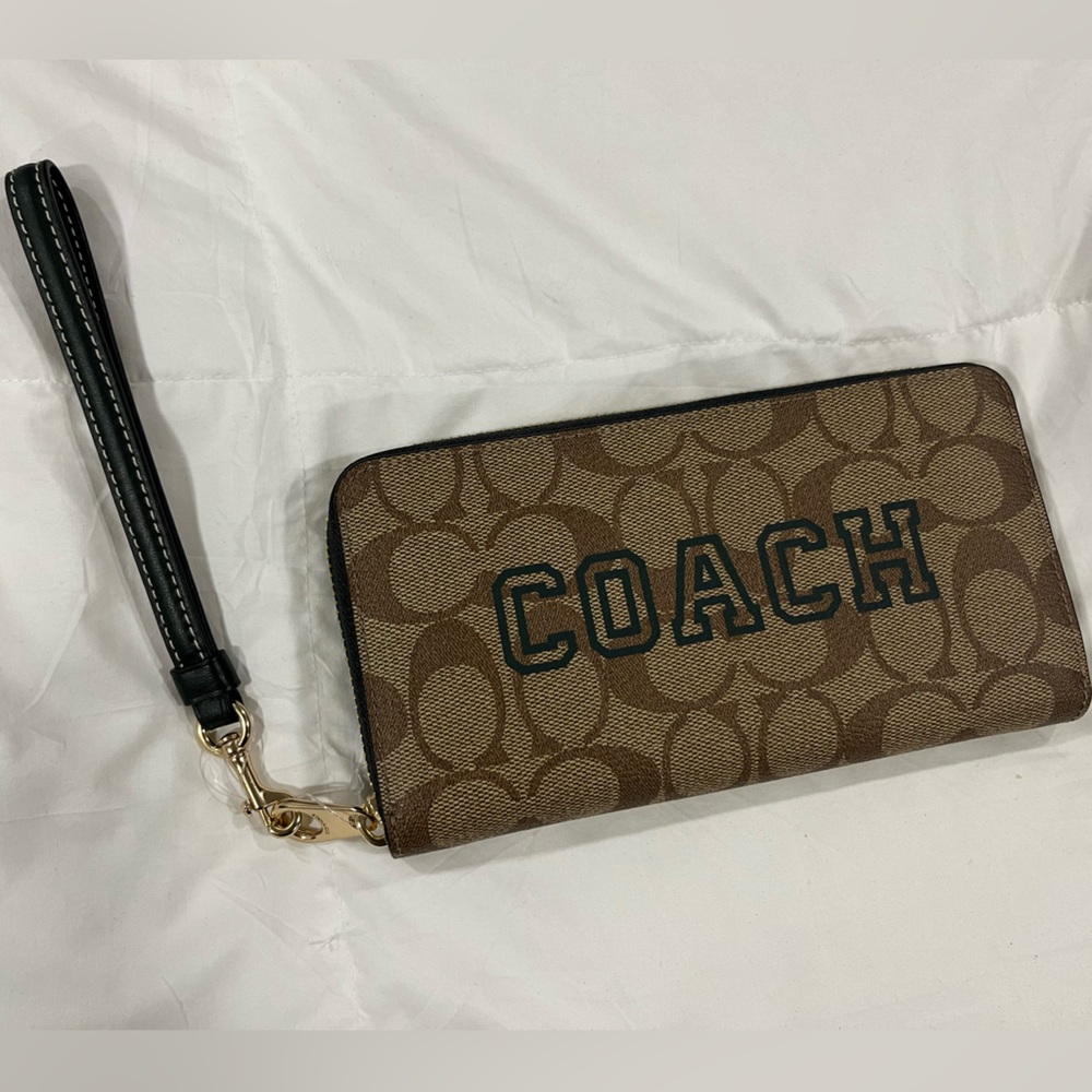 Coach Varsity Zip Around Wallet